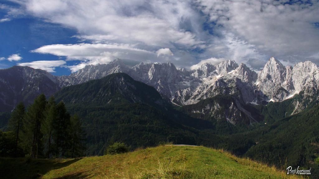 Martuljška skupina s poti na Trupejevo poldne