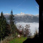 Pot na Črno prst, razgled na Triglav