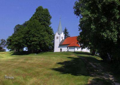 Pogled na cerkev na Osolniku
