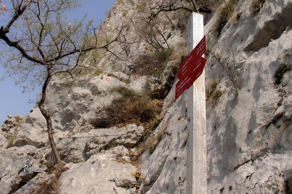 Smerokaz na poti proti Gradiški Turi