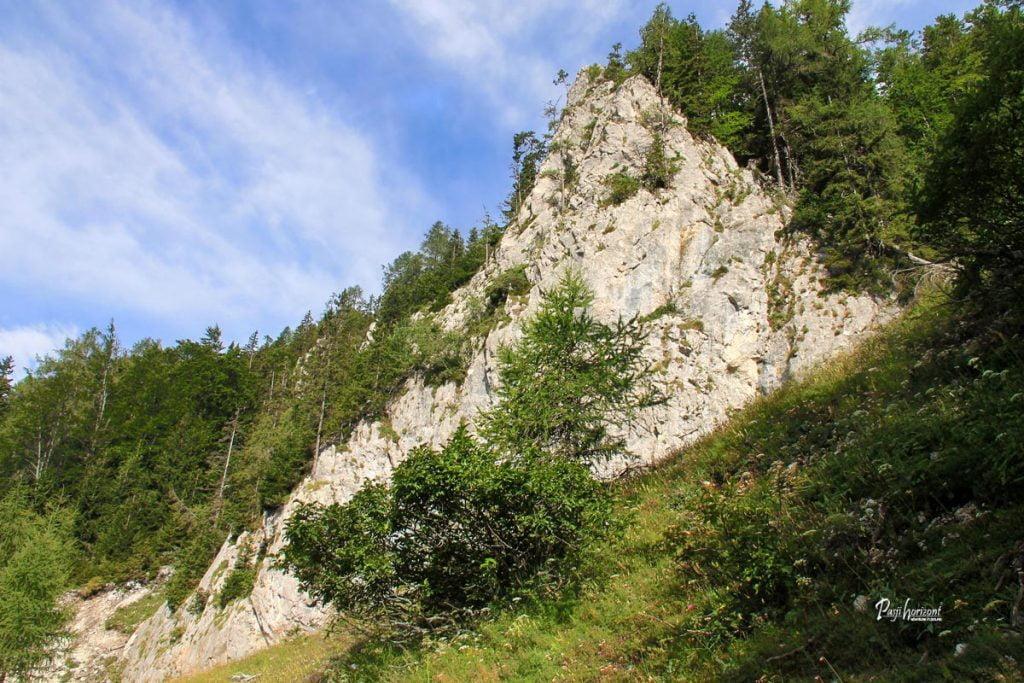 Pečine ob pohodni poti na Pristovški Storžič (Kärntner Storschitz)