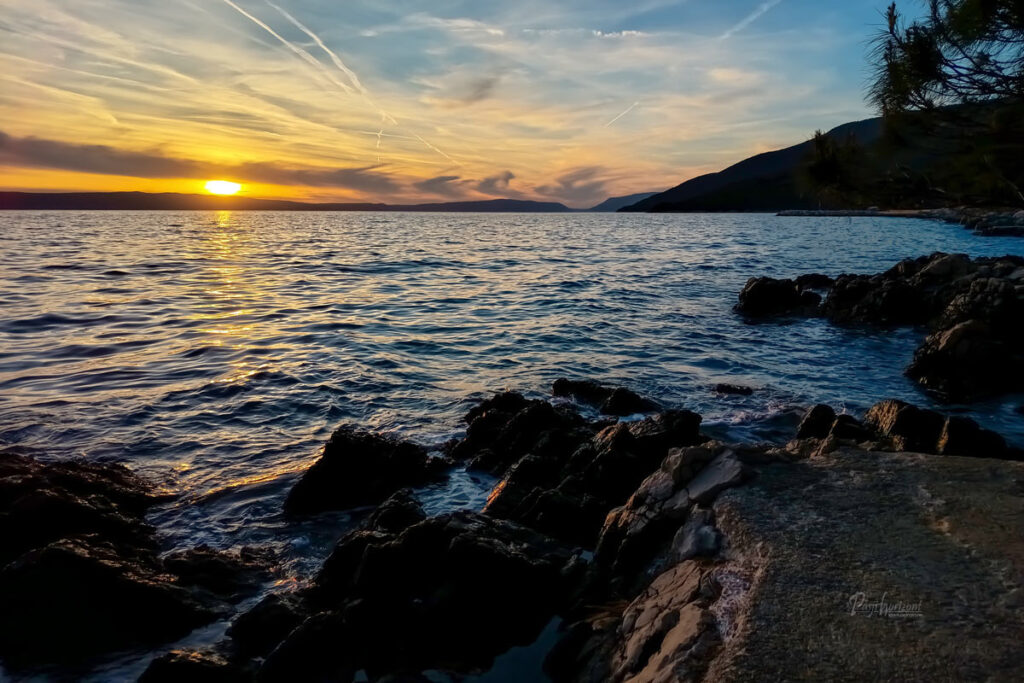 Sončni zahod v Kovačinah, Cres