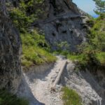 Prečenje melišča čez hudourniško grapo