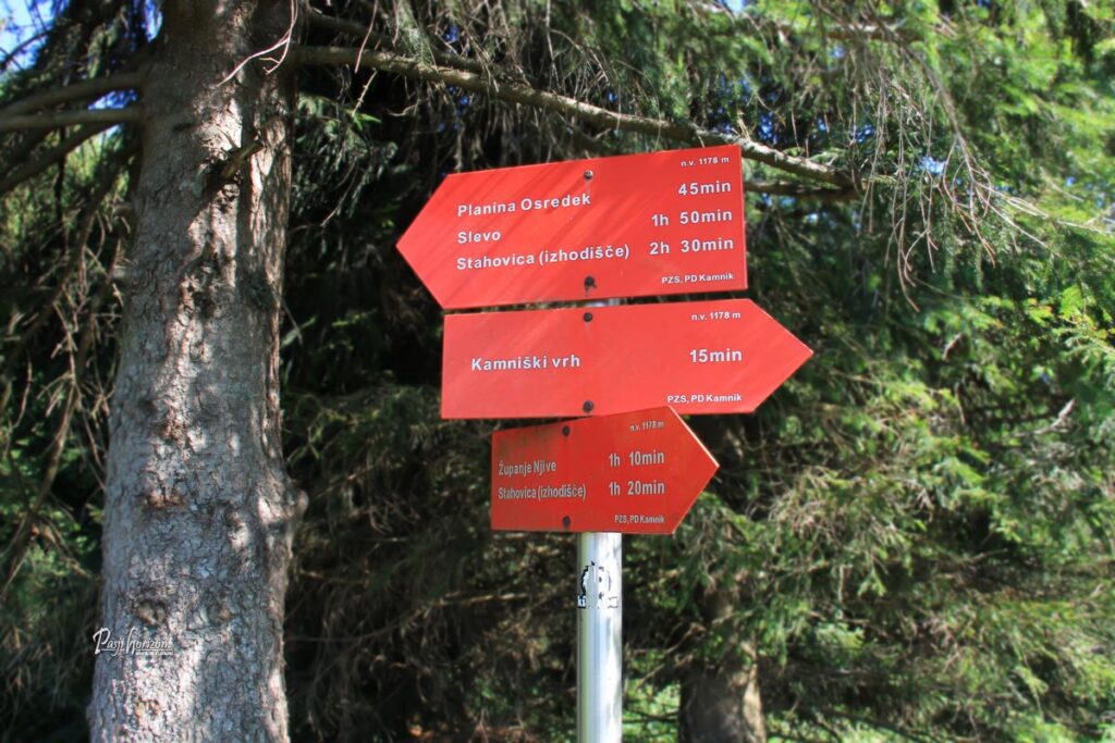Kamniški vrh, planinska pot