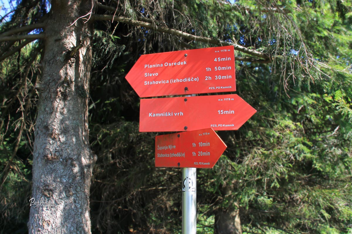 Kamniški vrh, planinska pot
